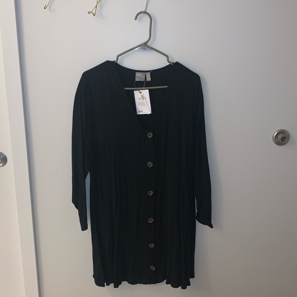 ASOS DESIGN Button Through Mini Dress - Picture 4 of 8